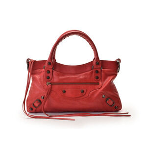 Balenciaga The First Lambskin Red Mirror